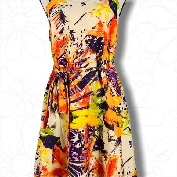 Jessica Simpson Hi -Low Midi Floral Print Dress - Picture 3 of 16